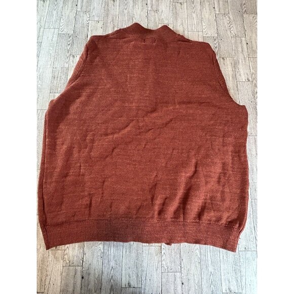 L.L. Bean Men’s Burnt Orange 1/4 Zip Knit Sweater Size L | Classic Casual - Picture 7 of 7